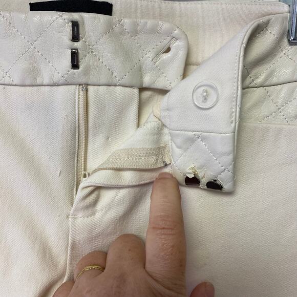 Cynthia Rowley Dress Pants Cream White Cropped Size 2 - Picture 5 of 12